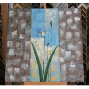 Obraz modré květy  90x90 cm